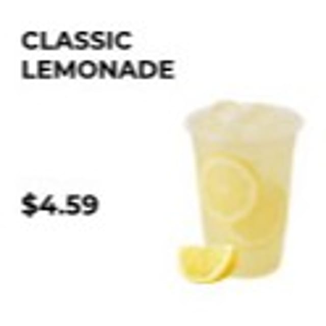 Classic Lemonade.