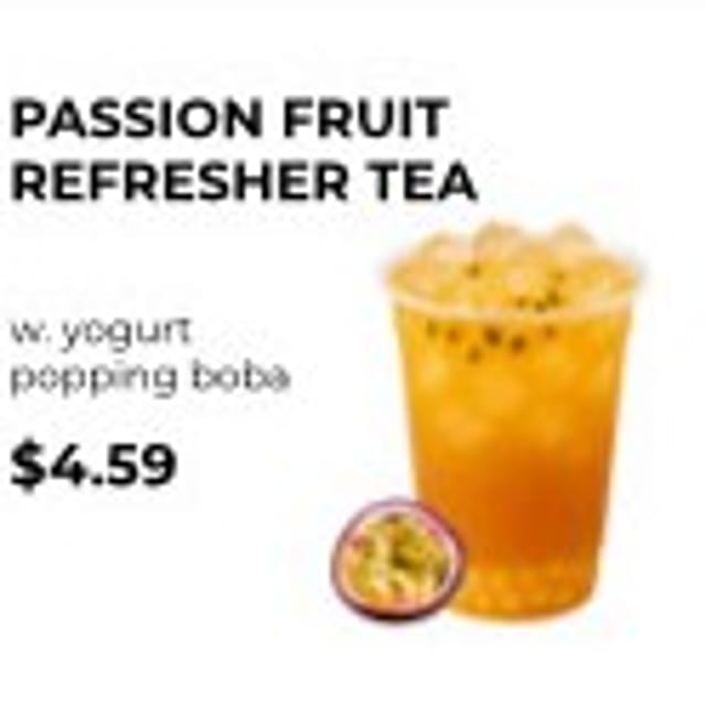 Passion Fruit Refresher Tea.