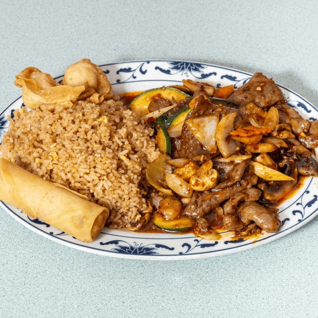 Combo Plate - Mongolian Beef.