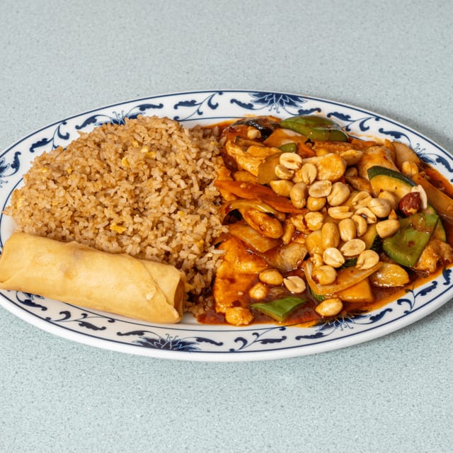 Lunch Plate - Kung Pao Chicken.