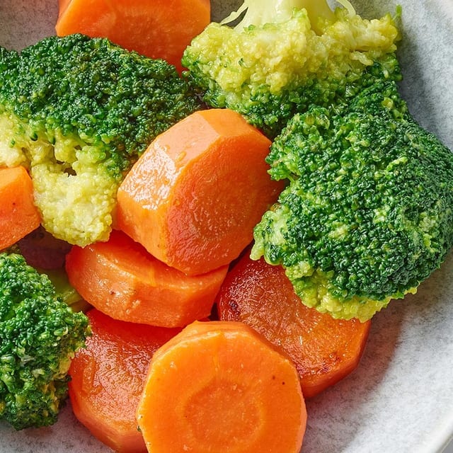 Steamed Mixed Vegetables Diet Dish.