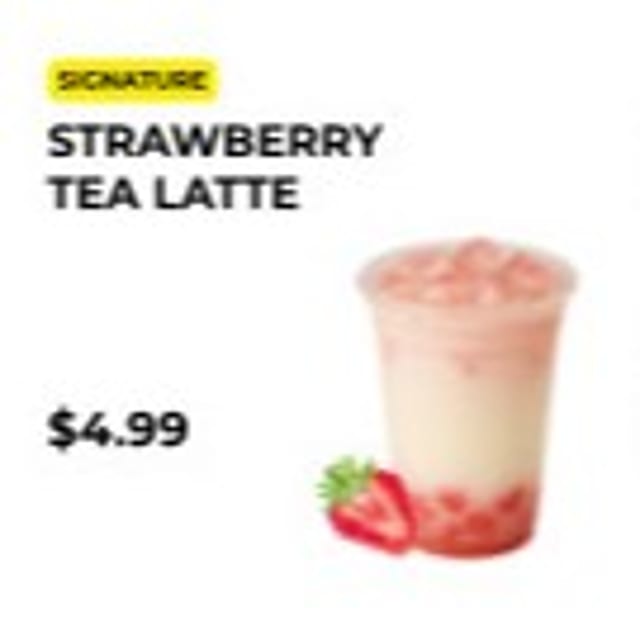 Strawberry Tea Latte.