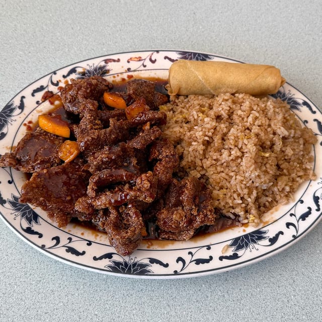 Lunch Plate - Orange Beef.