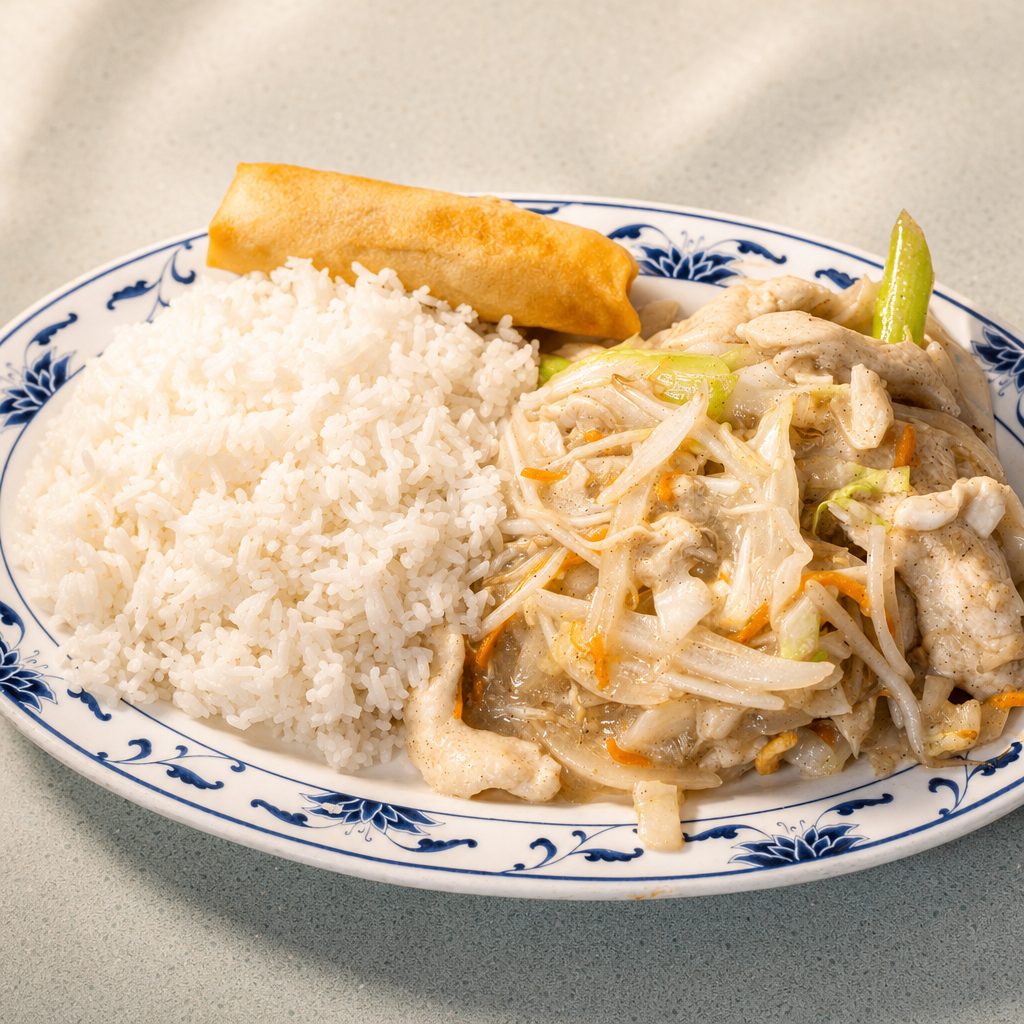 Lunch Plate - Chicken Chow Mein.