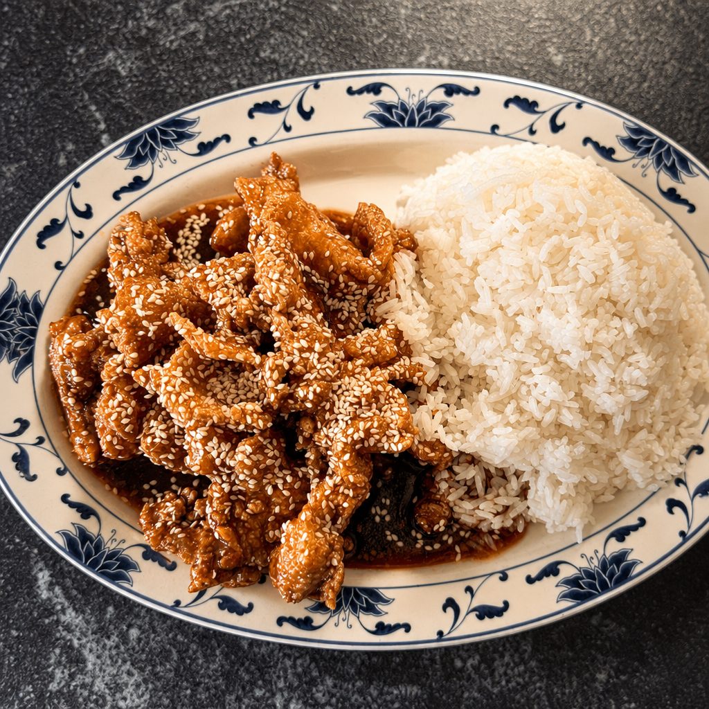 Lunch Plate - Sesame Chicken.
