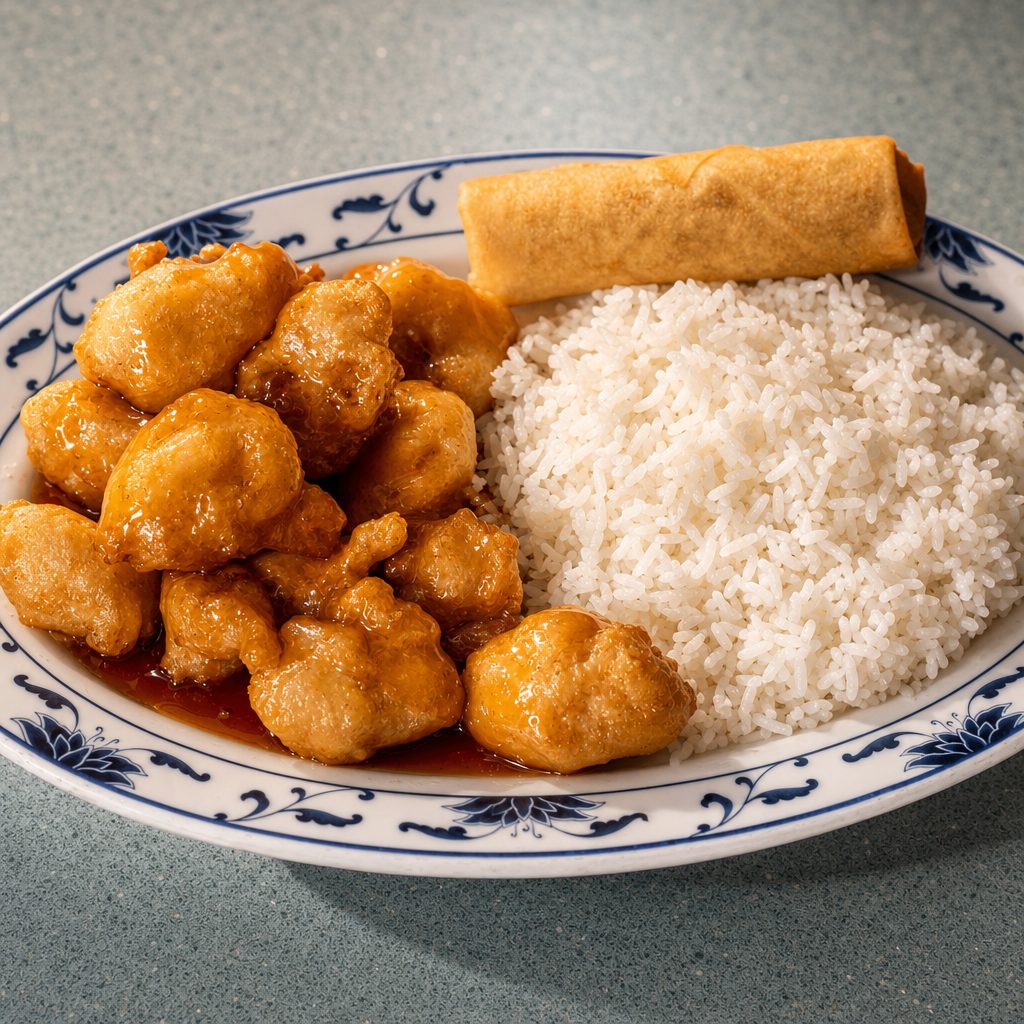 Lunch Plate - Sweet & Sour Chicken.