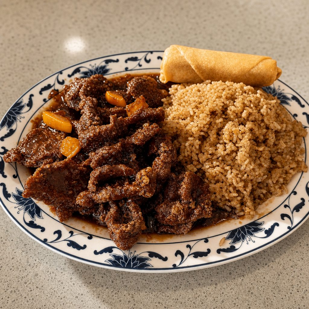 Lunch Plate - Orange Beef.