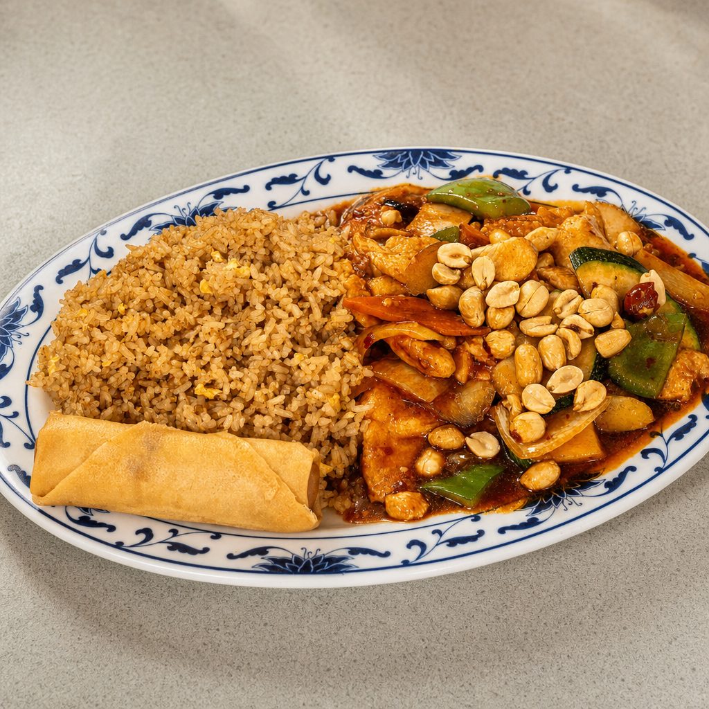 Lunch Plate - Kung Pao Chicken.