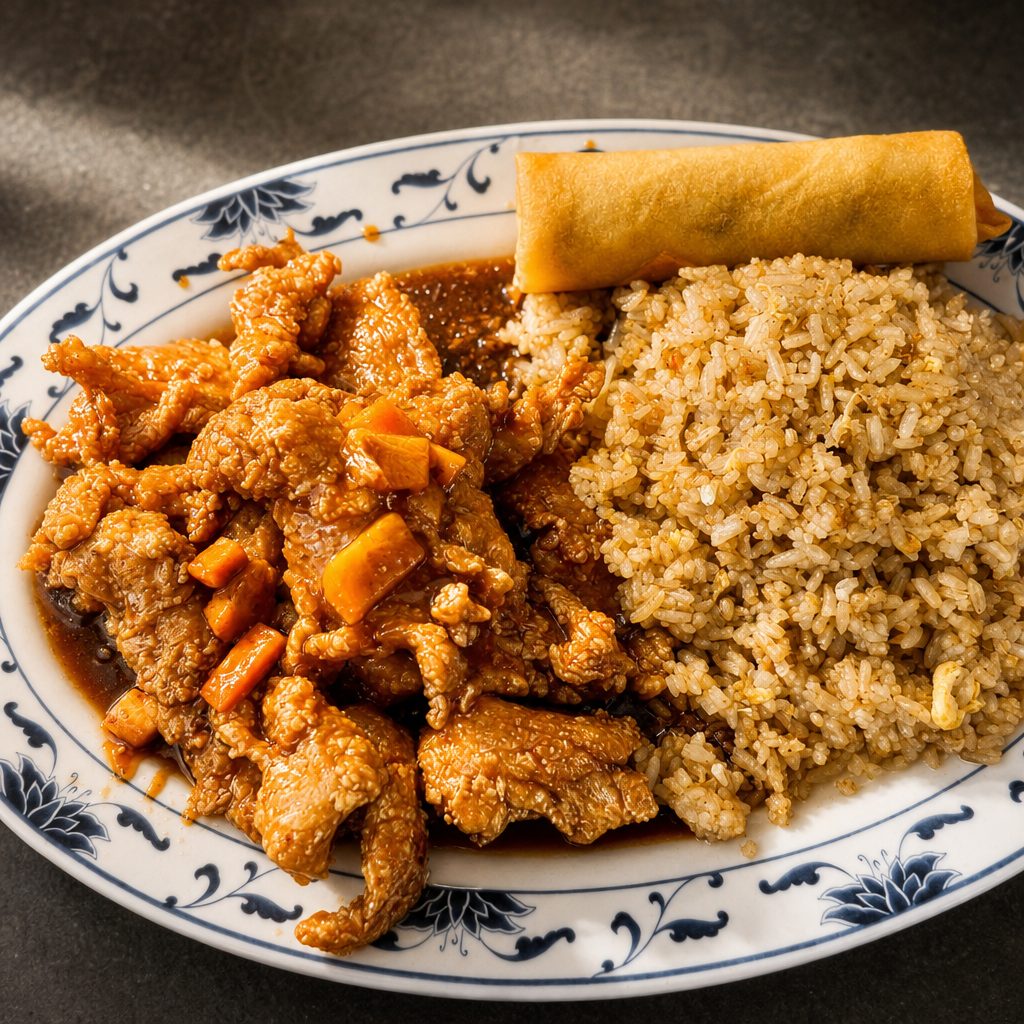 Lunch Plate - Orange Chicken.
