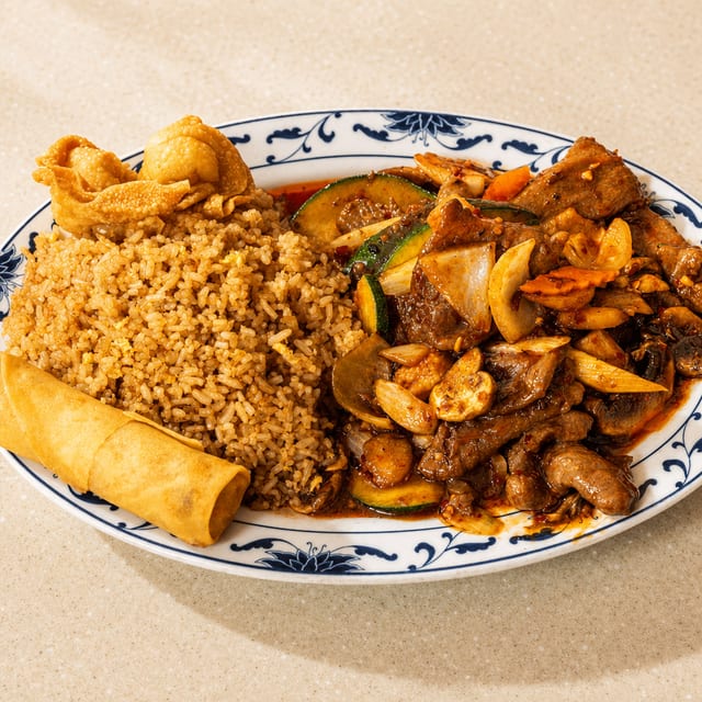 Combo Plate - Mongolian Beef.