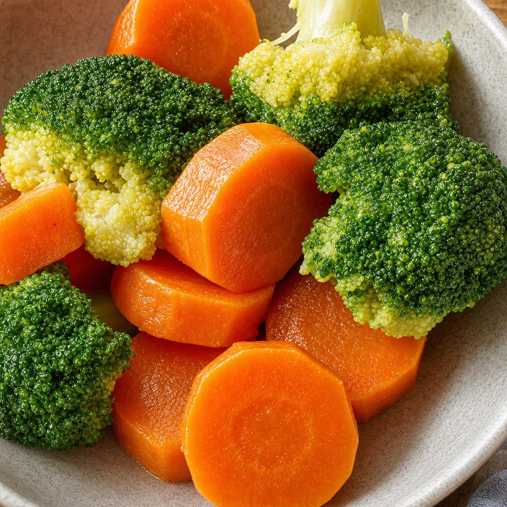 Steamed Mixed Vegetables Diet Dish.