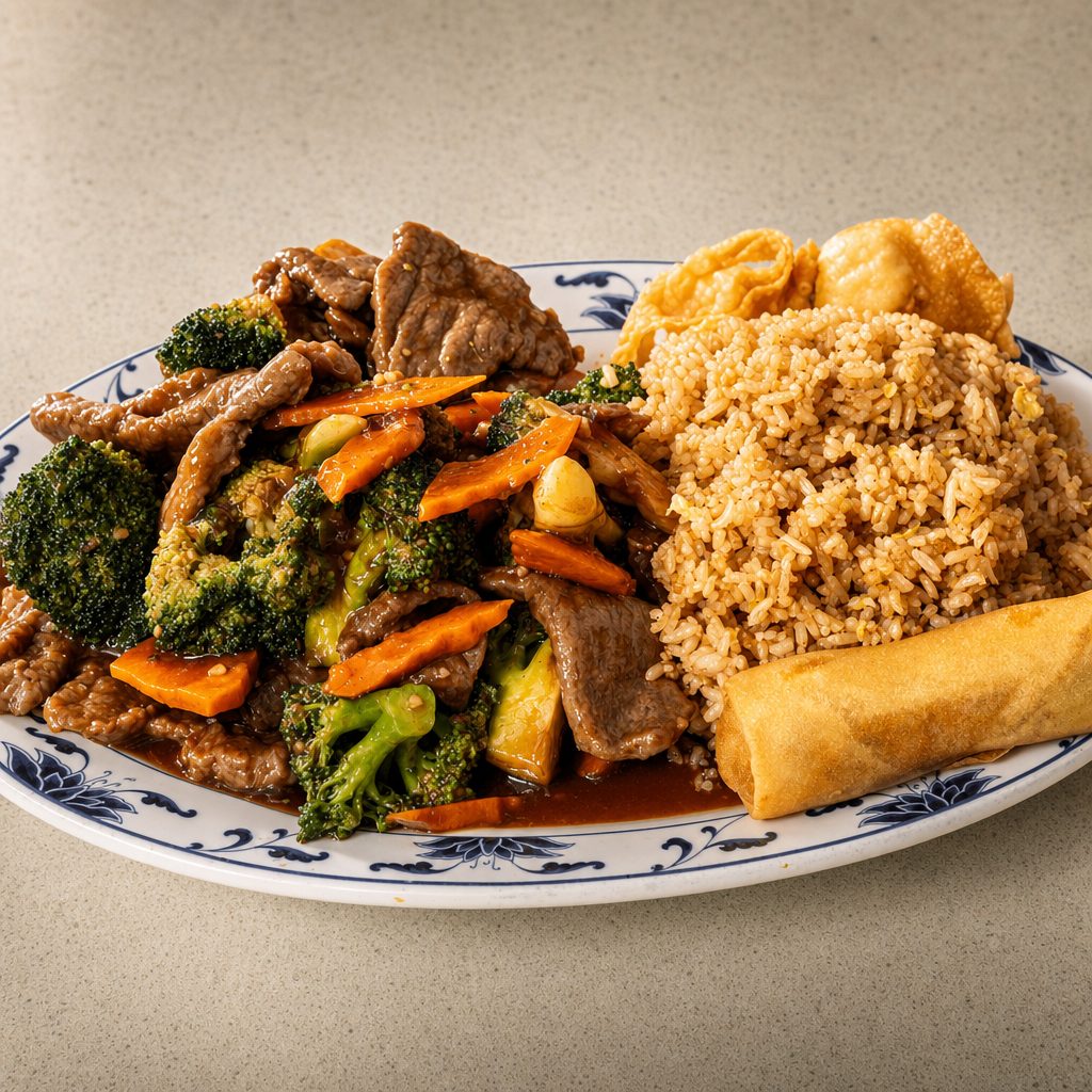Combo Plate - Broccoli Beef.