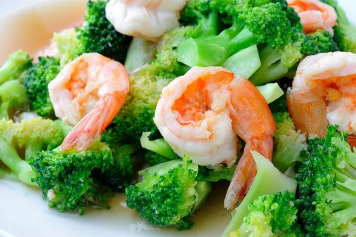 Steamed Shrimp with Broccoli
