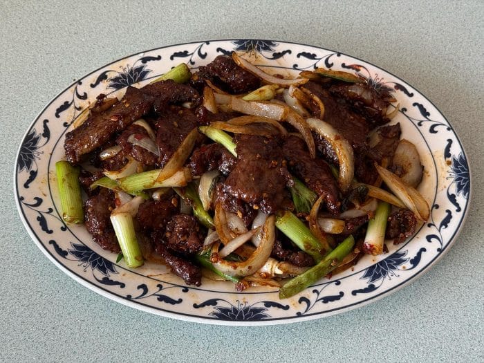 Sizzling Beef With Mongolian Sauce